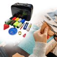 thumbnail image 2 of Sewing Box Basic Sewing Repair Kits Sewing Supplies Organizer for Handicrafts Black, 2 of 9