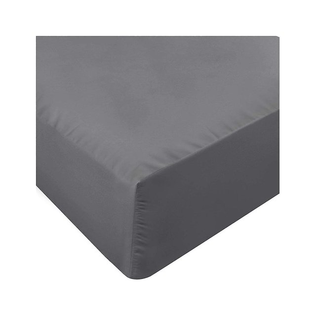 Sábana ajustable Queen para cama, sábana bajera, bolsillo profundo, microfibra suave, resistente al encogimiento y a la decoloración, gris E, gris