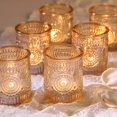 thumbnail image 1 of Juego de portavelas Votive de cristal dorado Lanttu, 12 unidades, 1 of 9