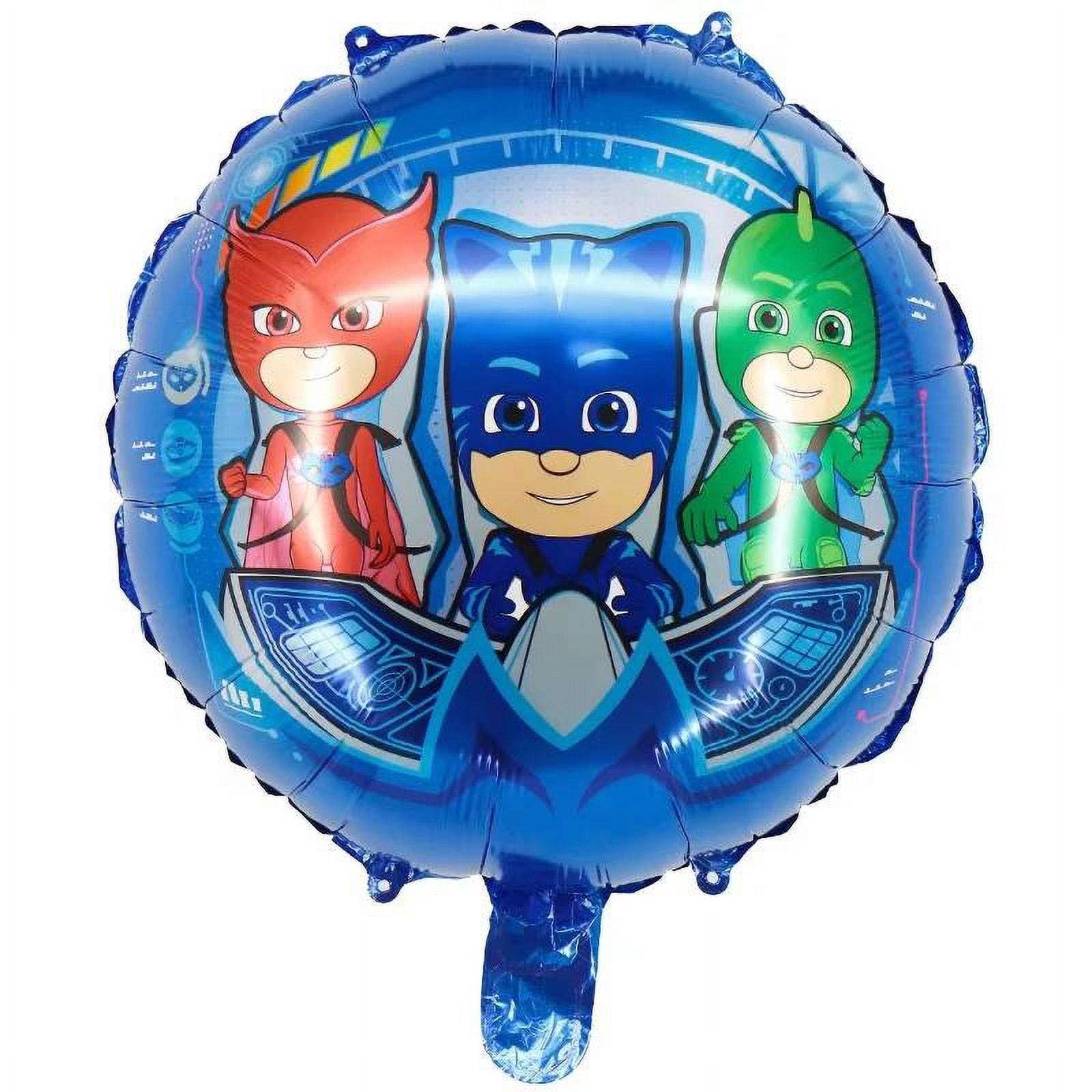 Party Ls 8-Piece PJ Masks Birthday Balloon Bouquet – Foil Balloons For Boys, Red Blue Green