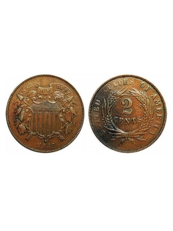 Collectible 1864-1873 Two Cent Piece Coin - Only One of Its Kind