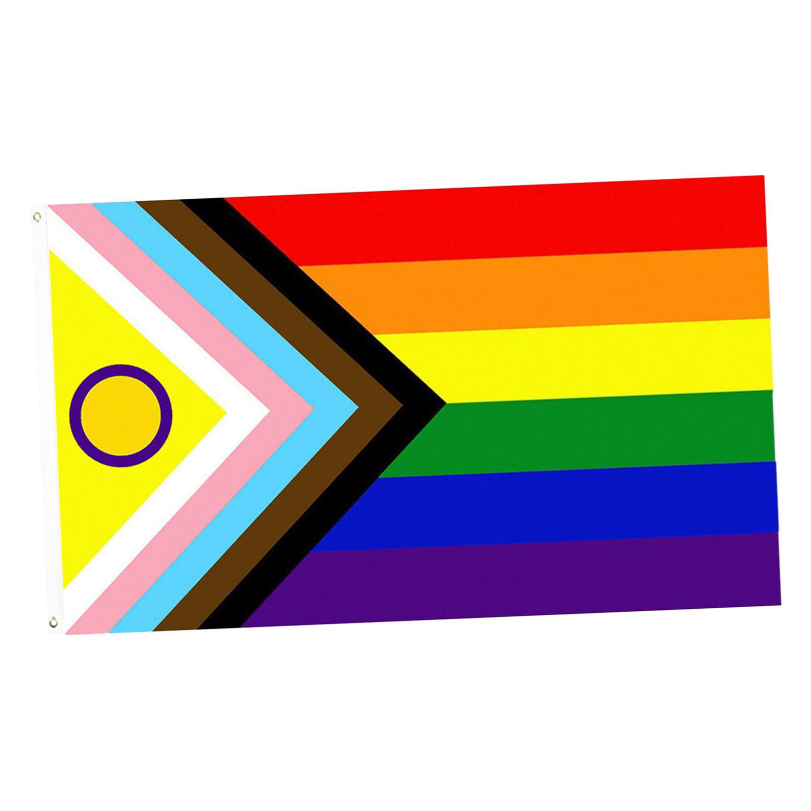 3x5FT Pride LGBTQ American Flag Rainbow Gay Parade Lesbian Equal Love Stars USA 
