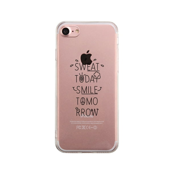 Sweat Smile Clear Case Funny Workout Gift Phone Cover Cute Gym Gif -  