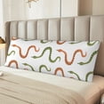 thumbnail image 6 of Picia Hand Drawn Snake Body Pillow Cover - Super Soft Microfiber 20x54 Body Pillow Case - Envelope Closure, Wrinkle, Stain Resistant Body Pillow Cover,Elegant Bedding, 6 of 8