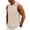 Beige, variant on Men's Hooded Muscle Tank Top with Drawstring and Sleeveless Cut Featuring Soft Breathable Fabric for Summer Gym Workouts Bodybuilding Training Beach Days or Casual Streetwear Light Purple S