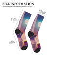 thumbnail image 3 of Pofeuu Dreamy Moonlit Window Print Crew Socks, Adult Running Hiking Socks for Youth and Adult, 3 of 7