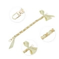 thumbnail image 3 of Unique Bargains 1 Pc Scarf Bow Handbag Strap Beige Metal Fabric, 3 of 5