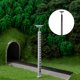thumbnail image 3 of Injueey Modelo de lámpara de vía férrea, accesorios de paisaje al aire libre, poste de luz LED de Metal, patios, jardín, escalera en Artesanía Negro (luz blanca), 3 of 6