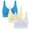 White, variant on Alkepwun 3 Pack Sports Bra for Women Comfortable Breathable Wirefree Seamless Bra with Removable Pad, Girls Soft Yoga Tshirt Sleep Bra
