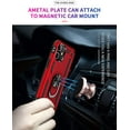 thumbnail image 3 of CoverON Apple iPhone 12 Mini Ring Case, Kickstand Rugged Phone Cover Magnetic Car Mount Compatible - Red, 3 of 7
