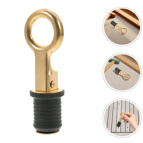 OUNONA Marine Drain Plug For Boats Brass Drain Plug For Kayaks Canoes And Yachts Essential Yacht Bilge Plug For Watercraft Safety