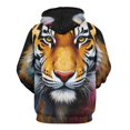 thumbnail image 3 of Colorful Tiger Portrait 3d Sweatshirts Hoodie Fashion Casual Personality Men's Women Street Hoodie Pullovers Long Sleeve Comfortable Top, 3 of 6