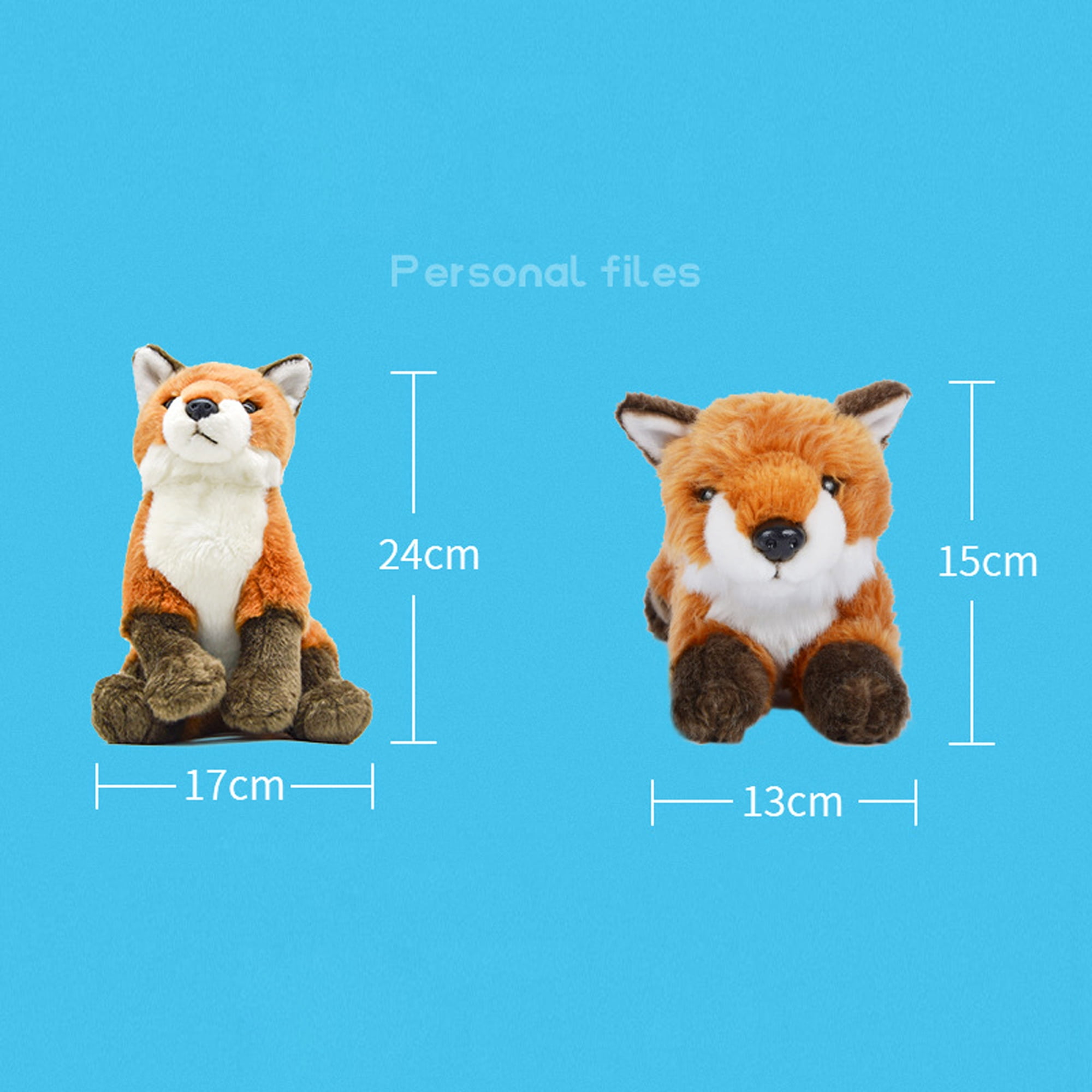 Fox Stuffed Animals Soft Cute Fox Plush Toy with Sitting Lying Position  Gifts for Kids Adults Home Decor 