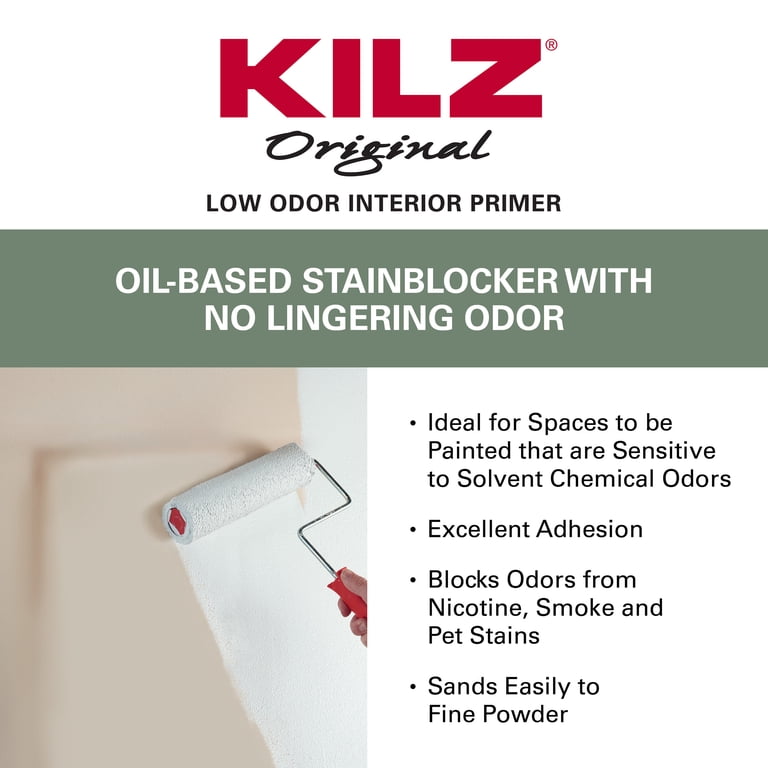 Kilz Mold & Mildew Resistant Primer Sealer & Stain Blocker, Low