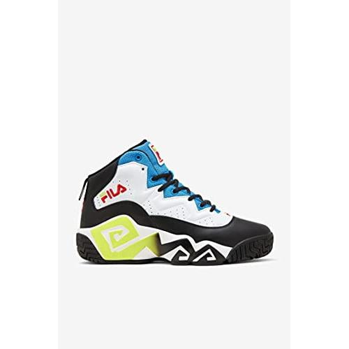 Fila Men s MB Mid Top Sneakers White Black Electric Blue 11 Walmart