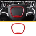thumbnail image 1 of CheroCar ABS Steering Wheel Trim for Dodge Challenger Charger 2015+ for Dodge Durango 2014+, Red, 1 of 7