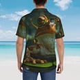 thumbnail image 6 of Daiia Intellectual Frog Pond Hawaiian Shirt for Men Gentle Cotton Regular Short Sleeve Casual-Large, 6 of 9