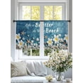 thumbnail image 3 of Life Is Better At The Beach Sheer Curtains 45 Inch Long 2 Panels, Summer Ocean Starfish Flower Seashell Light Filtering Rod Pocket Curtains, Sheer Voile Drapes for Living Room Bedroom, 52"x45", 3 of 8