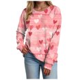 thumbnail image 4 of vigerkar Crewneck Valentine Sweatshirts for Women Trendy- Women's Long Sleeve Pullover Tops Fashion Clothes (Pink, XXL), 4 of 9