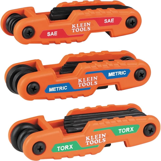 Juego de llaves hexagonales Klein Tools 70553 de 3 piezas, plegables, 31 llaves