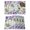 Light Purple Green Light Gray, variant on Purple Flowers Placemats Set of 6, Spring Watercolor Floral Leaves Plants Placemats for Dining Table, Place Mats for Kitchen Tabletop, Waterproof Wipeable Dining Table Mats Set