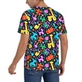 thumbnail image 2 of Hirioo Colorful Air Balloons1 for Men's Baseball T-shirt Shirts Short Sleeve Casual Summer Button Stretch T Shirts,Size S-4XL-4X-Large, 2 of 7