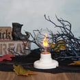 thumbnail image 3 of Way to Celebrate Clear Halloween Light Bulb with Orange Flicker Flame, 3 of 3