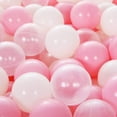 thumbnail image 6 of PlayMaty 100 Pieces Colorful Pit Balls Phthalate Free BPA Free Plastic Balls Crush Proof Stress Balls for Kids Ball Pit Accessories 2.16 Inches (Pink), 6 of 8