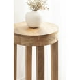 thumbnail image 3 of Kate and Laurel Talcott Modern Round Wood Side Table, 12 x 12 x 28, Natural Wood, Transitional Decorative Two-Tier End Table for Use as a Bedroom Nightstand or Living Room Plant Stand, 3 of 10