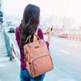thumbnail image 3 of Wipalo Waterproof Large Capacity Backpack Diaper Bag, Orange, 3 of 9