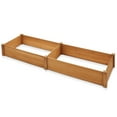 thumbnail image 3 of Outdoor Raised Garden Bed - Wooden Planter Box for Vegetables, Grass, Lawn, and Yard - 96 x 28 x 10, Natural, 3 of 7