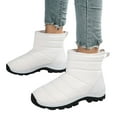 Work Shoes Women Business Casual Snow Boots Simple Solid Color Fashion