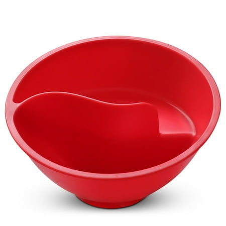 

Cereal Bowl Spiral Plate Separation Sandwich Soup Mixing Tableware Home Kitchen Unbreakable Sauce Breakfast Dish for Kids Red