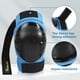 thumbnail image 5 of Sonducket 6 unidades/juego de rodilleras de PE, correa ajustable Flexible, coderas para niños, patinete de patinaje sobre ruedas, protector de patinar Azul METRO, 5 of 6