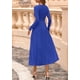thumbnail image 5 of Vestido PRETTYGARDEN 2025 de punto con manga larga, línea A, midi, azul, talla L, 5 of 8