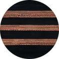 thumbnail image 1 of Ahgly Company Indoor Round Abstract Dark Brown Abstract Area Rugs, 6' Round, 1 of 6