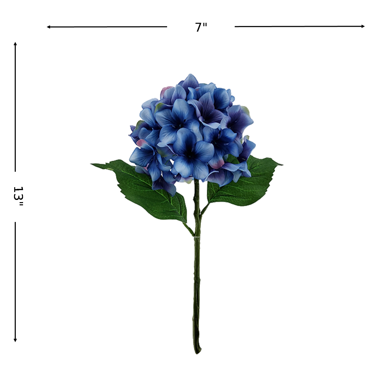 Mainstays 13" Artificial Flower Pick, Hydrangea Short Stem, Dark Blue Color