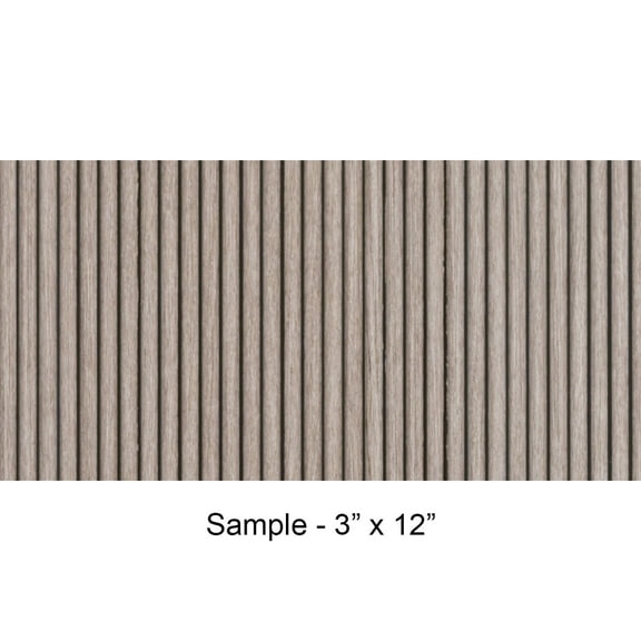 MG-2009 Rounded Mini Wood Slat Walls Sample 3 in x 12 in, Ash - 1 Piece