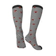 thumbnail image 4 of Easygdp Ladybugs On Black And White Striped Fashionable Adult Sockings&Sports Sockings&Breathable Sockings, Non-Pilling,Contrasting Color Design, 4 of 9