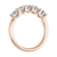 thumbnail image 2 of 1 Carat (ctw) 5-Stone Diamond Wedding Band Ring in 14K Rose Gold (Ring Size 6.5), 2 of 4