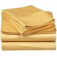 thumbnail image 1 of 530 Thread Count Egyptian Cotton Split King Sheet Set Solid  Gold, 1 of 1