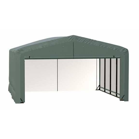 Sheltertube Wind And Snow-Load Rated Garage, 20X18X12 Green
