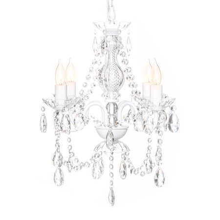 Best Choice Products Acrylic Crystal Chandelier Ceiling Light Fixture for Dining Room, Foyer, Bedroom, (Best Prices On Crystal Chandeliers)