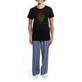 thumbnail image 4 of CafePress - Wild Irish Rose Pajamas - Women's Short Sleeve Print T-Shirt and Pants Dark Cotton Pajama Set, 4 of 7
