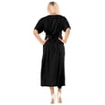 thumbnail image 5 of HAPPY BAY Women's Beachwear Swimsuit Coverups for Women Summer Cover ups for Swimwear Women Button up Shirt Dress Beach L-XL Black, Solid, 5 of 5