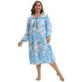 thumbnail image 1 of Monfince Long Sleeve Nightgowns for Women Soft Ladies Nightgown Long Sleep Dress Nightdress Blue US 12-20, 1 of 7