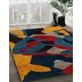 thumbnail image 3 of Ahgly Company Machine Washable Indoor Round Abstract Sandstone Brown Area Rugs, 5' Round, 3 of 7