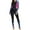Hot Pink, variant on CHENge Women's Leaf Print Full Body Wetsuit, Neoprene Front-Zip Surf Suit, Long Sleeve Leggings with Foot Straps for Snorkeling and Diving