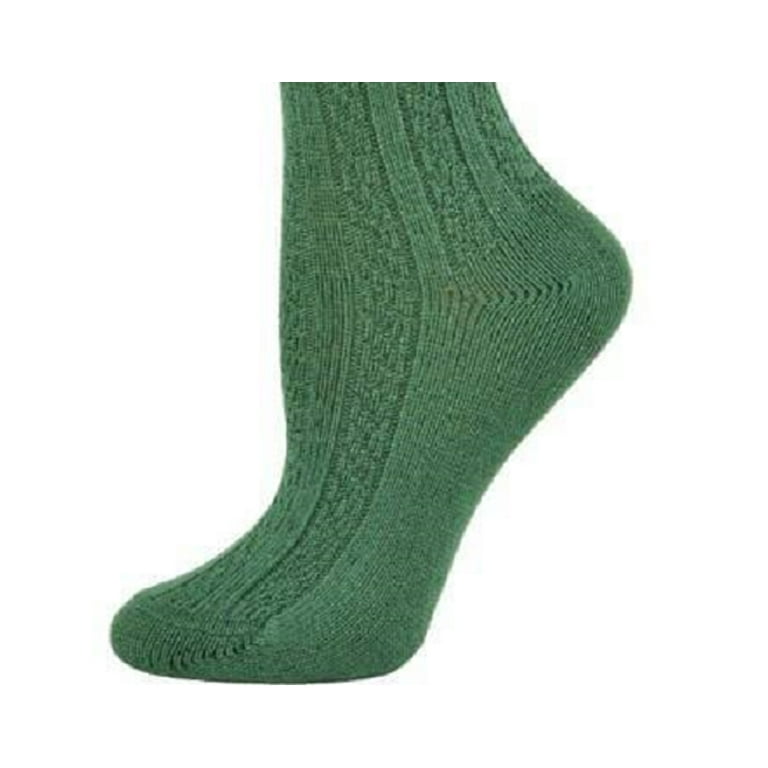 Sierra Socks Women's School Uniform Soft Cotton Cable Knit Knee High 3 Pair  Pack (Hunter Green, X-Large) - Walmart.com
