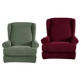 thumbnail image 4 of 2 juegos de de silla elástico elástico para sofá de ala trasera para oficina de dormitorio Borgoña perfecl Funda de sofá elástica con alas elásticas, 4 of 8